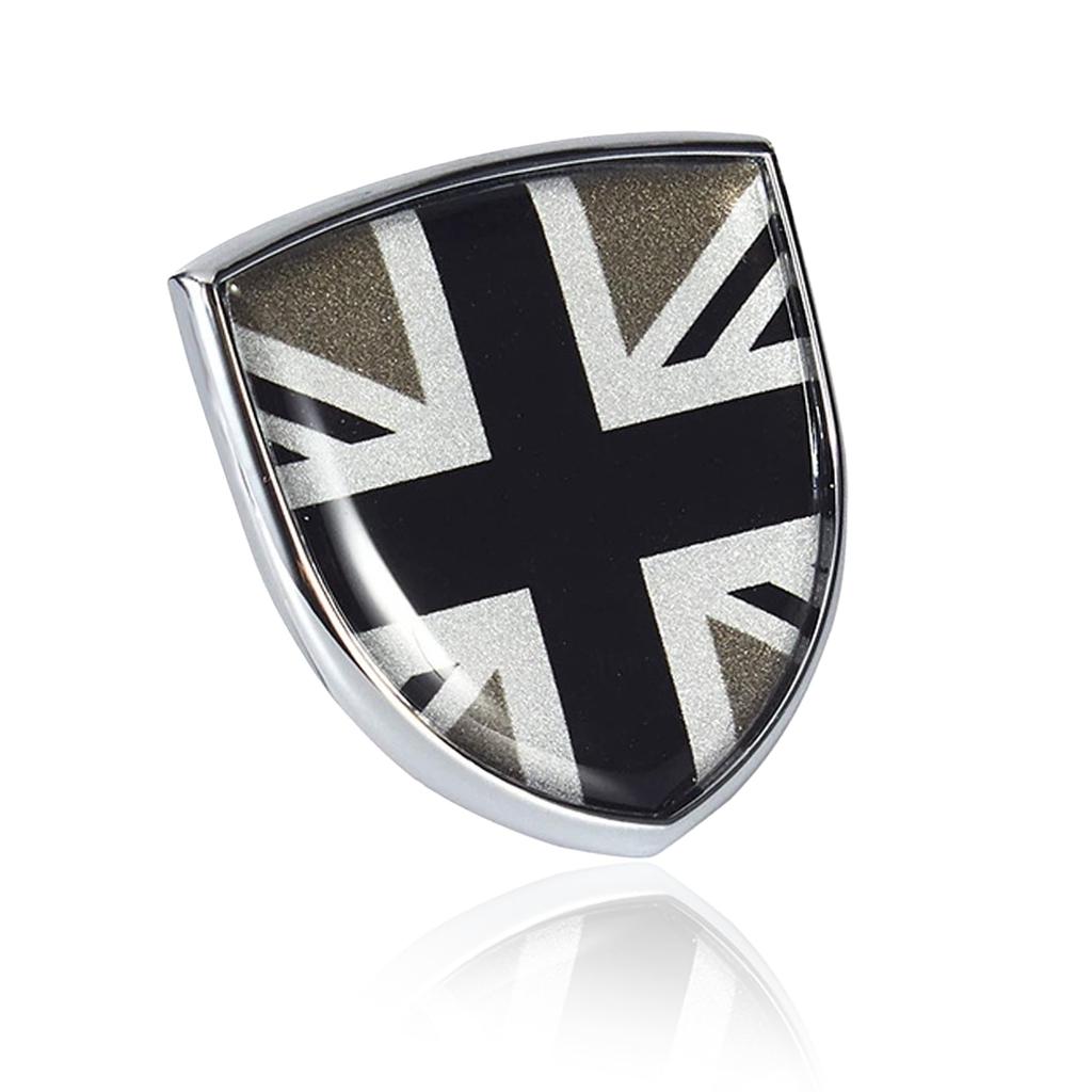 MINI Exklusives Metall-Emblem Britische Flagge Aufkleber Abziehbild Aluminium Union Jack Schachbrettmuster Kleid