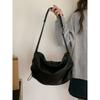 Bag women's large-capacity new pleated tote bag texture casual commuting wide shoulder strap messenger bag