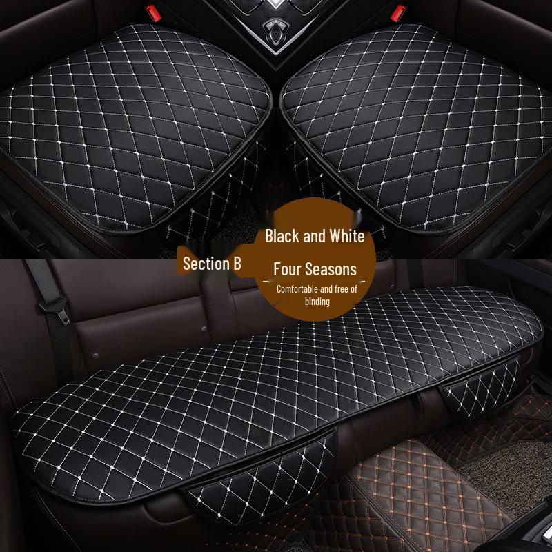 Nappa Leather Summer Car Seat Cushion Set - Durable, Non-Slip, Universal Fit for Five-Seat Vehicles