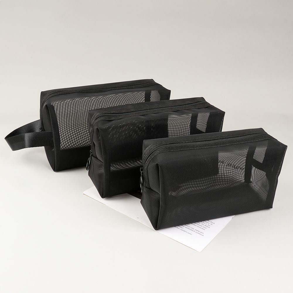 Zipper Storage Toiletry Bag Travel Organizer Makeup Pouch Cosmetic Bag Mesh Package