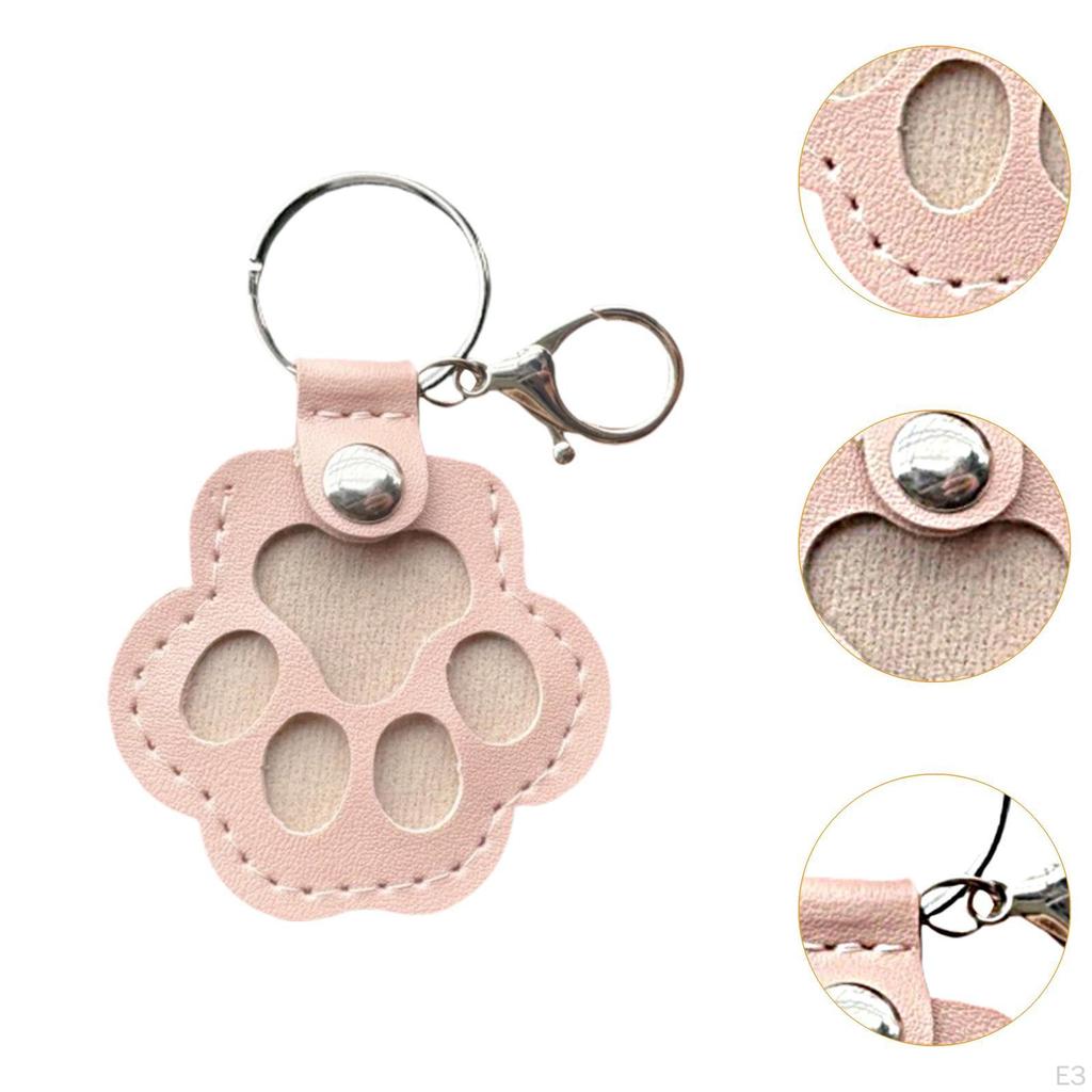 Hund Katze Pfotenform Schlüsselanhänger Tier Schlüsselanhänger Haaraufbewahrungshalter Geschenk für Tierliebhaber