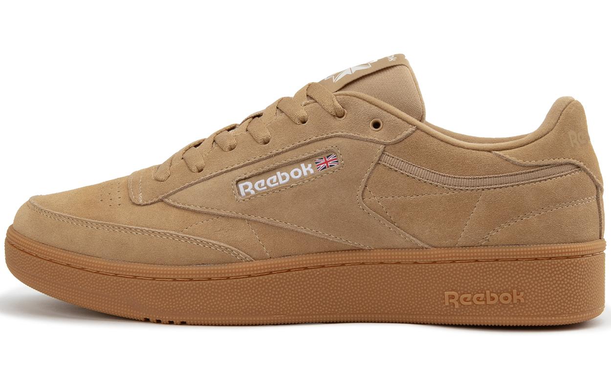 Reebok CLUB C 85 W+ Low top Skateboard Shoes Unisex Brown Yellow 24FRC901U0GY4 36