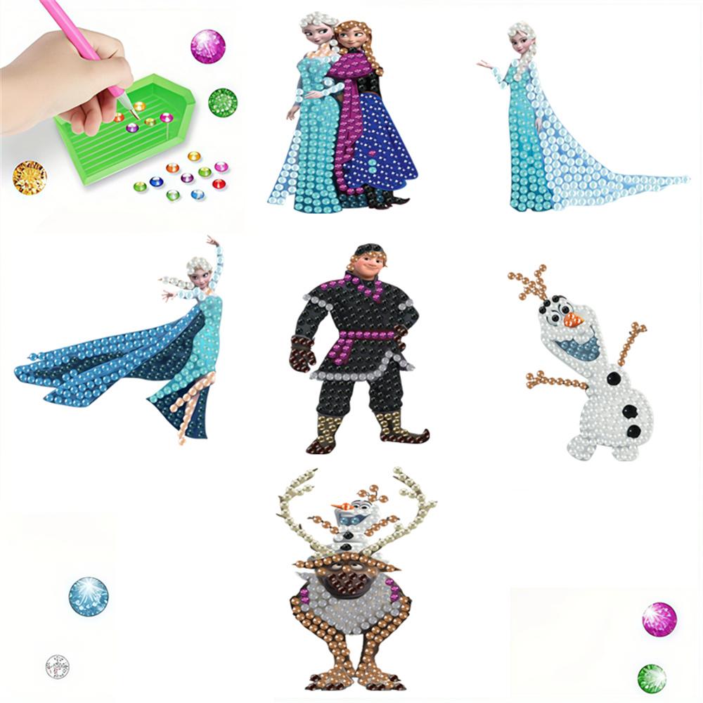 6Pcs Ice and Snow World Series Diamond Art Fridge Magnet Diamond Painting Refrigerator Magnet Diamond Painting Fridge Magnet for Adults Beginners