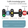 Educational Traffic Light Toy for Toddlers Safety Road Sign Model with Light and Sound Interactive Puzzle Scene Accessory