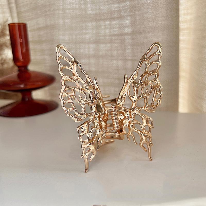 

Lystrfac Новые металлические заколки-бабочки для волос для женщин и девочек, заколка для волос, женская летняя большая заколка, аксессуары для волос