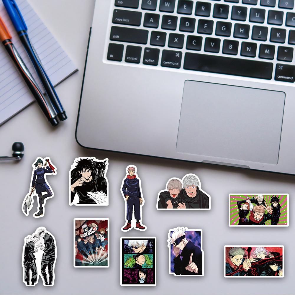 100 Jujutsu Kaisen Stickers Set: DIY Decor for Water Bottles, Phone Cases & Notebooks