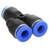 40Pcs Quick 6mm OD Plastic Pneumatic Push Connector Air Line Fittings