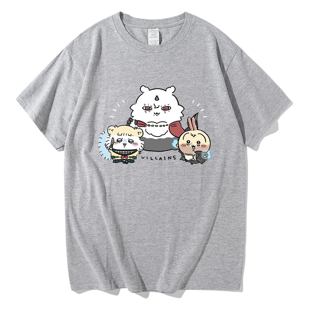 Chiikawa T Shirt Unisex  Harajuku Graphic Funny Kawaii T-Shirt Unisex Japanese Anime Cartoon Casual Cotton Tees Shirts Korea Clothes