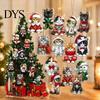 Festive Party Supplies Cute Cat Christmas Ornaments, 2D Wooden Cartoon Tree Xmas Gift for Friends Hanging Decorations Winter Holiday Home Decor