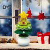Crochet Christmas Tree Handmade Knitting Xmas Tree Ornaments Potted Plant Desktop Figurine for Holiday Crafting