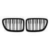 2Pcs Car Grille Double Line Front Bumper Kidney Grille Compatible For E84 X1 18i 20i 25i 28i 2009-2015 Auto Accessories