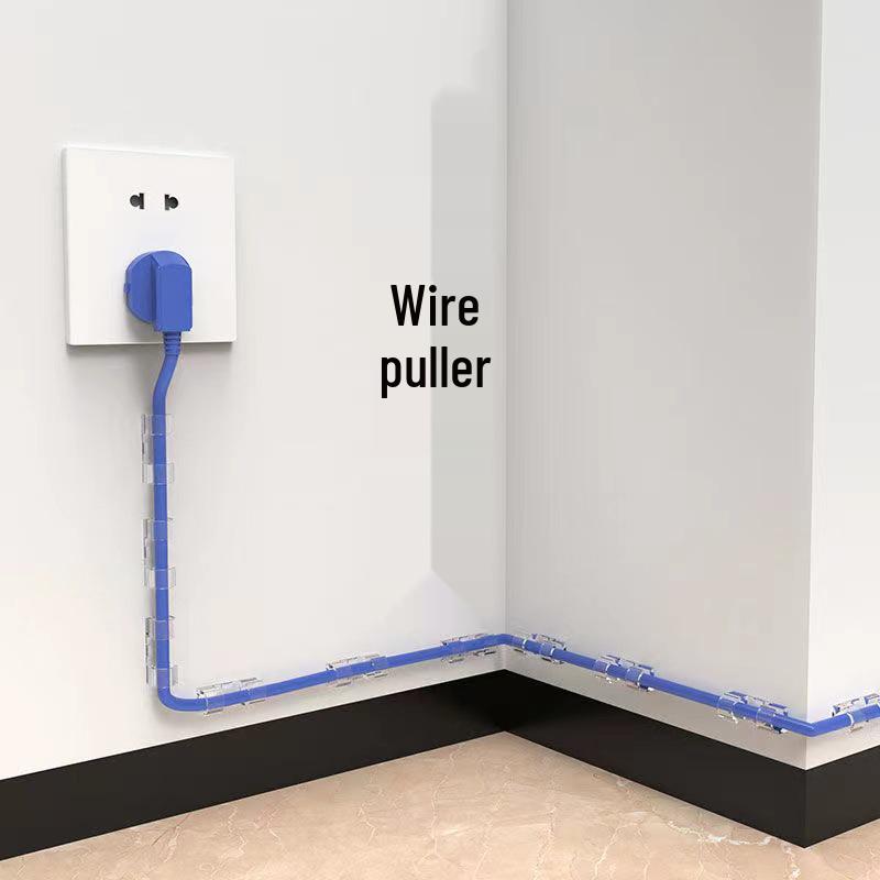 Upgraded Adhesive Cable Organizer Clips - Nail-Free, No-Marking Wire Routing Clips for Network Cables