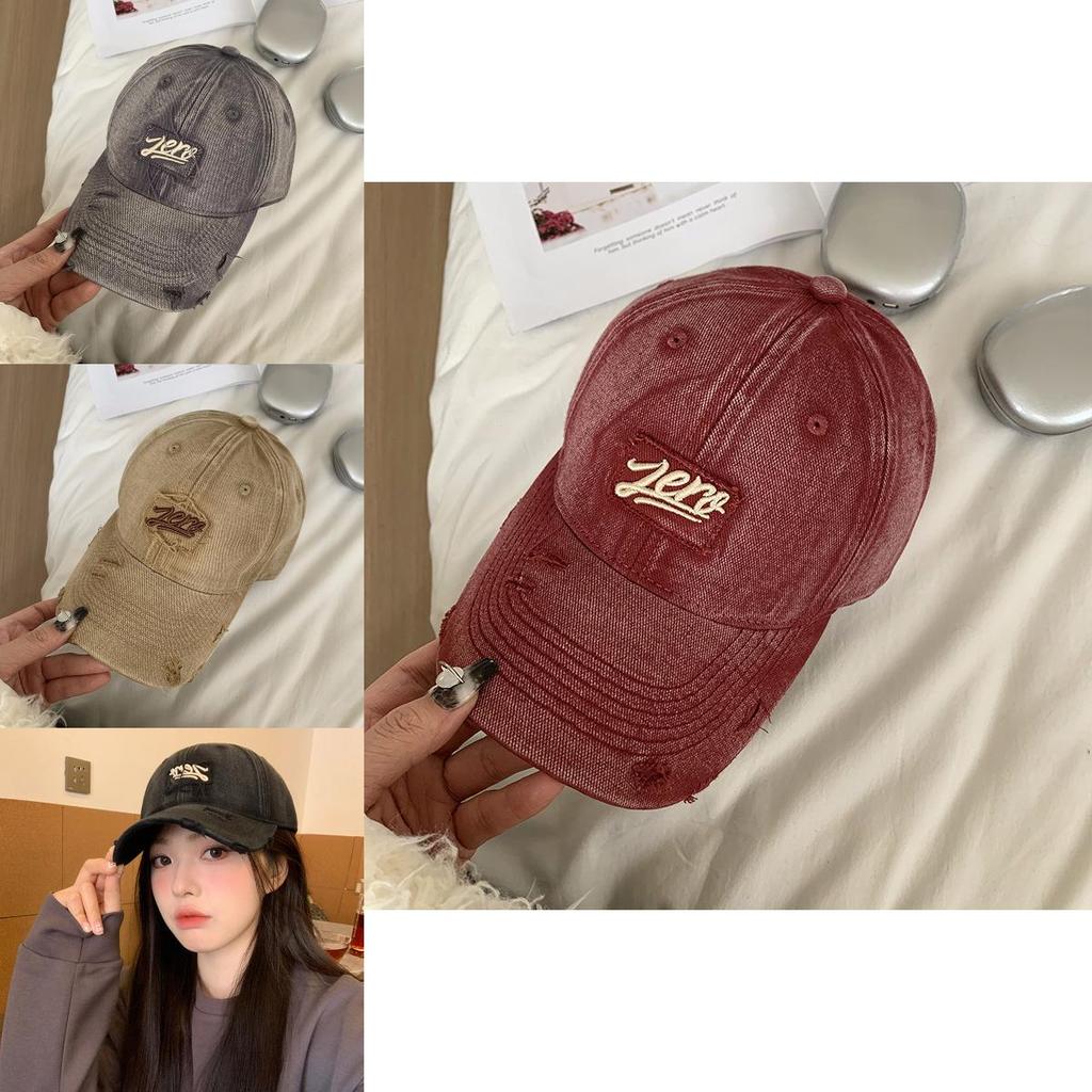 Stylish Embroidered Baseball Cap For Women With Sun Protection In Vintage Green Color