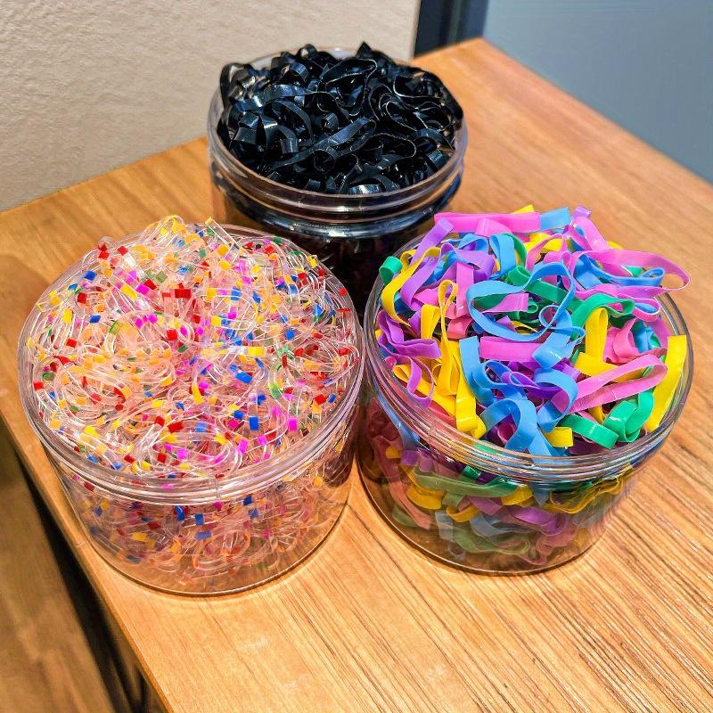 500/1000pcs Thickened High Elastic Rubber Bands Are Soft And Durable, Black Color Female Hair Bands For Ponytails, Braided Hair
