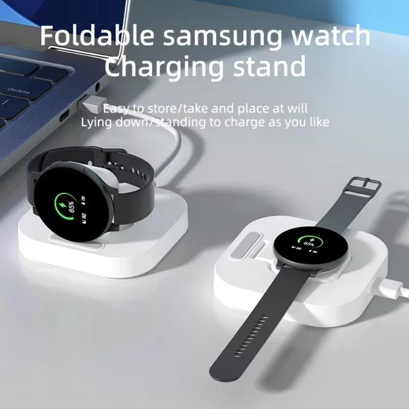 For Samsung Galaxy Watch 6 5 4 3 Pro 45/40/44mm Active 2 Classic Type C Fast Charging Dock Station Watch Wireless Charger Stand