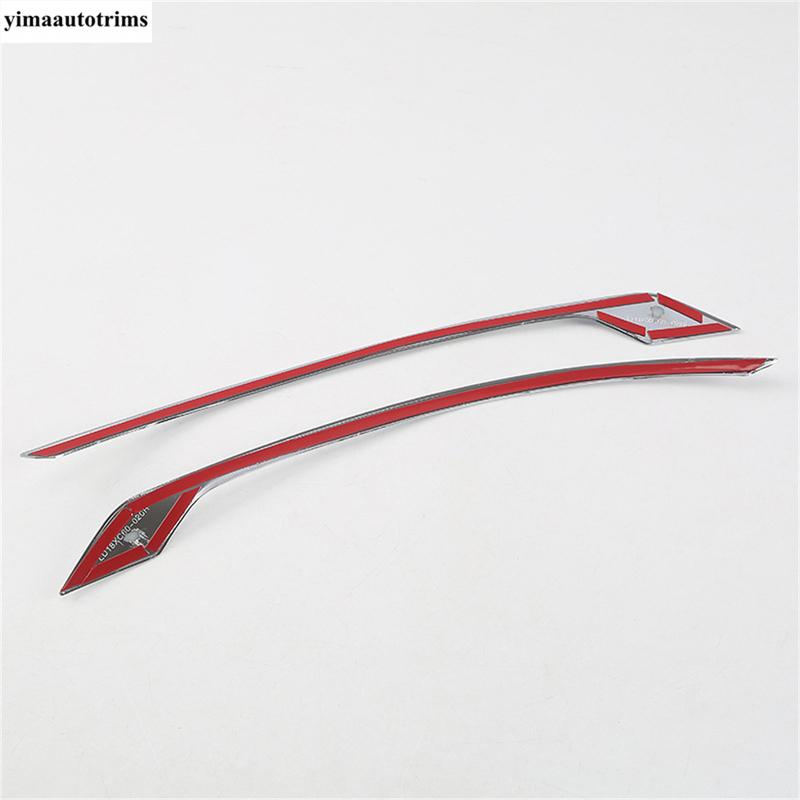 For VOLVO XC60 2018 - 2024 Car Rear Fog Lights Lamps Eyelid Eyebrow Strip Decoration Cover Trim ABS Chrome Accessories Exterior