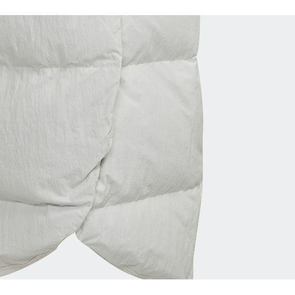 Adidas W Big Baffle C Solid Logo Hooded Loose Long Bread Down Jacket Women Outerwear White HN9939
