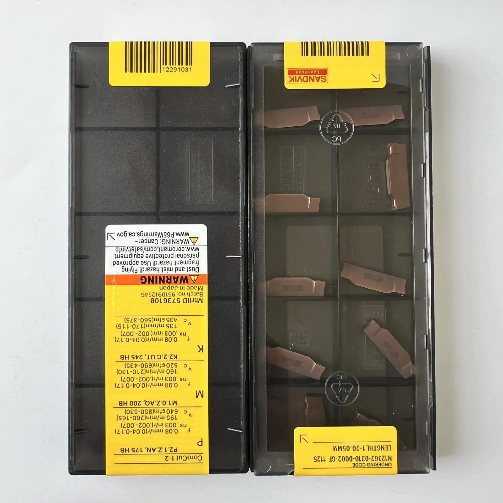 

Original Sandvik / N123G2-0310-0002-GF 1125 / CNC lathe carbide blade 10 Pcs