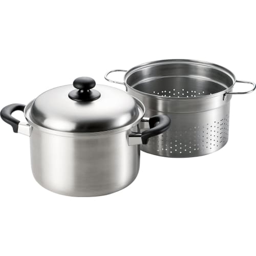 Wahei Freiz Pasta Pot, 22cm, Tsubamesan, IH Compatible, Triple-Layer Steel, EM-8126
