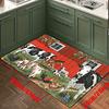 1Pcs Anti Fatigue Kitchen Rugs Cow And Rooster Farm Waterproof Non-Slip Thick Cushioned Kitchen Mat Heavy Duty Comfort Standing Mat for Kitchen