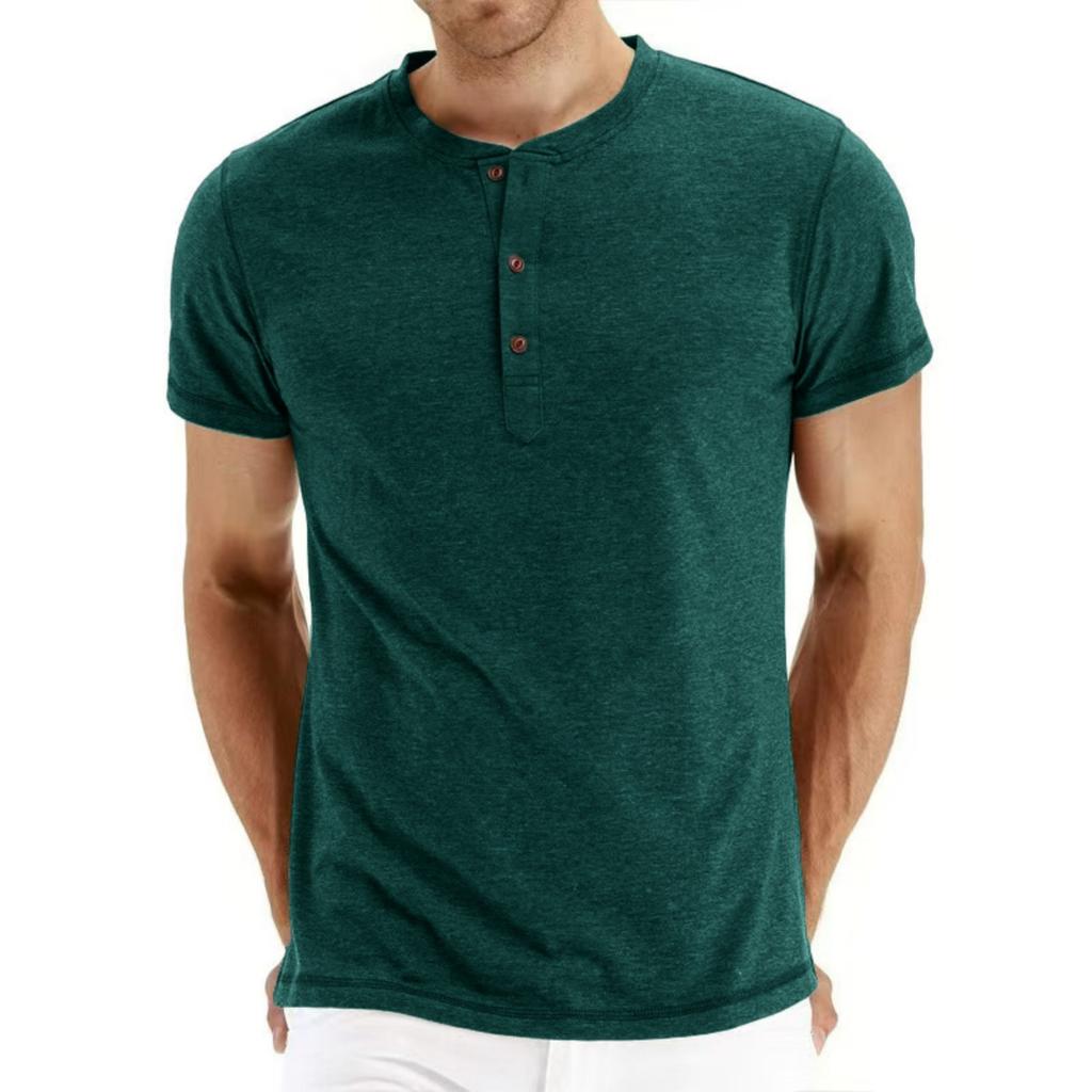 Men's Casual Sports -color T-shirt And Shirt, Men's Round-neck Short-sleeved Top