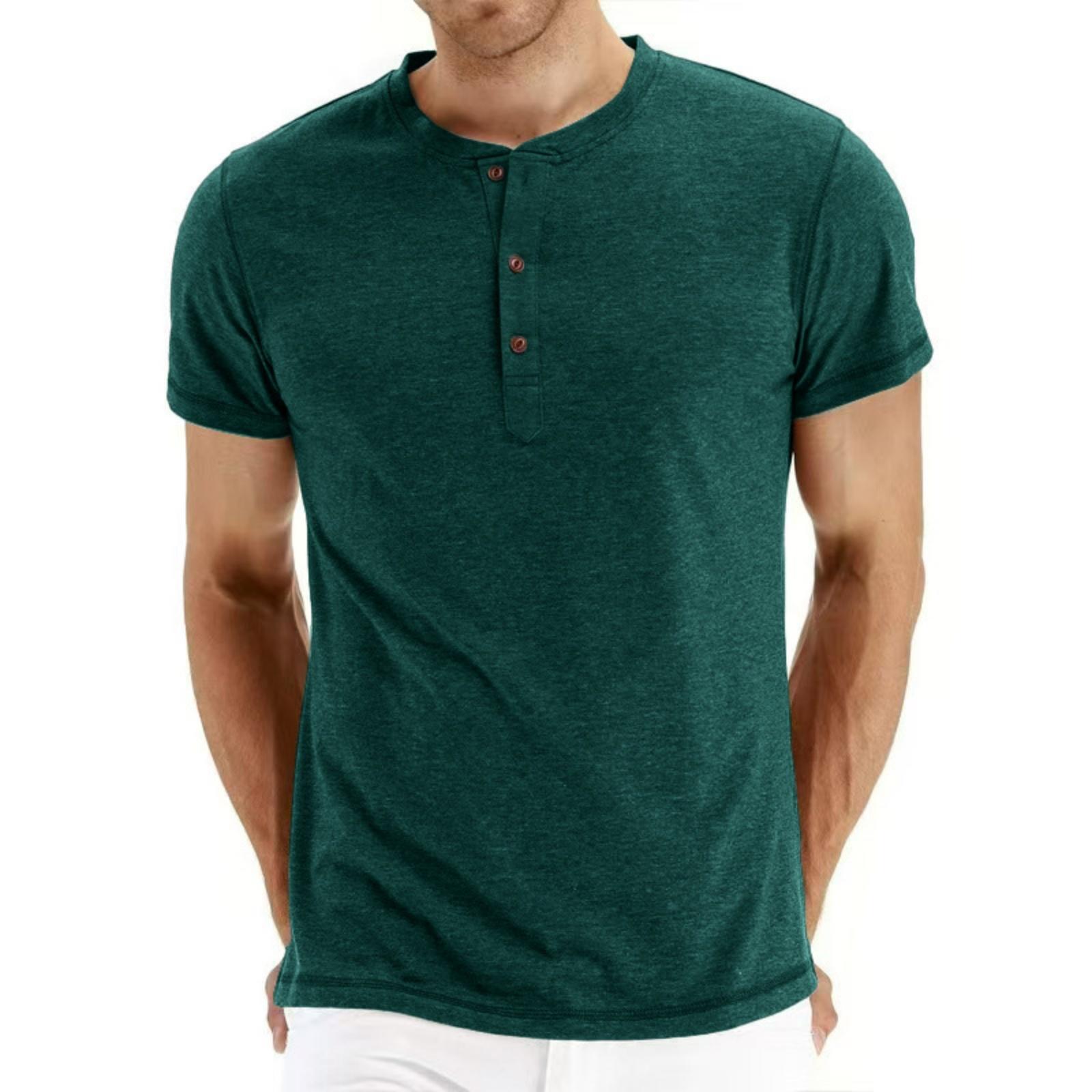 Men s Casual Sports -color T-shirt And Shirt Men s Round-neck Short-sleeved Top XL зелёный 1690₽