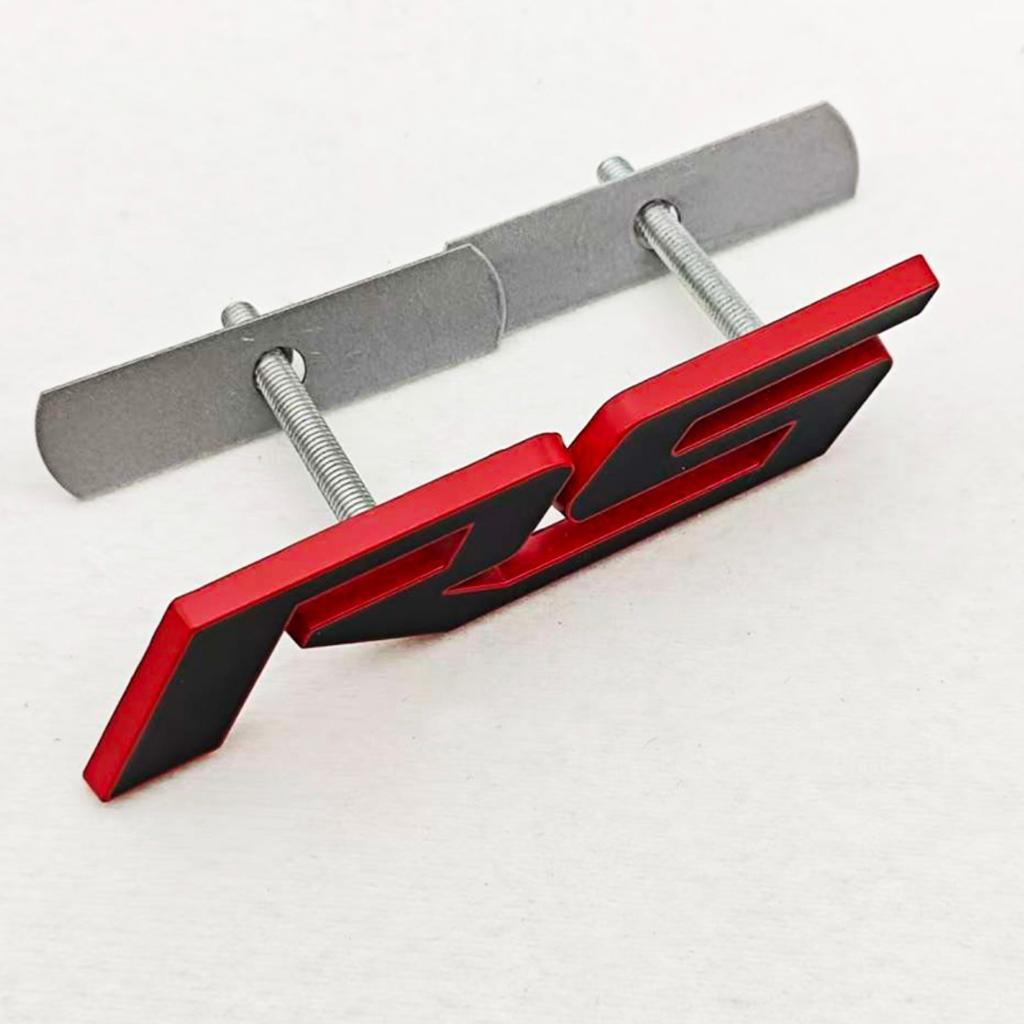 3D Metal RS Logo Badge Sticker Front Grill Emblem Rear Trunk Decal Car Accessories High-Quality Accessories are Suitable for Most Vehicle Models