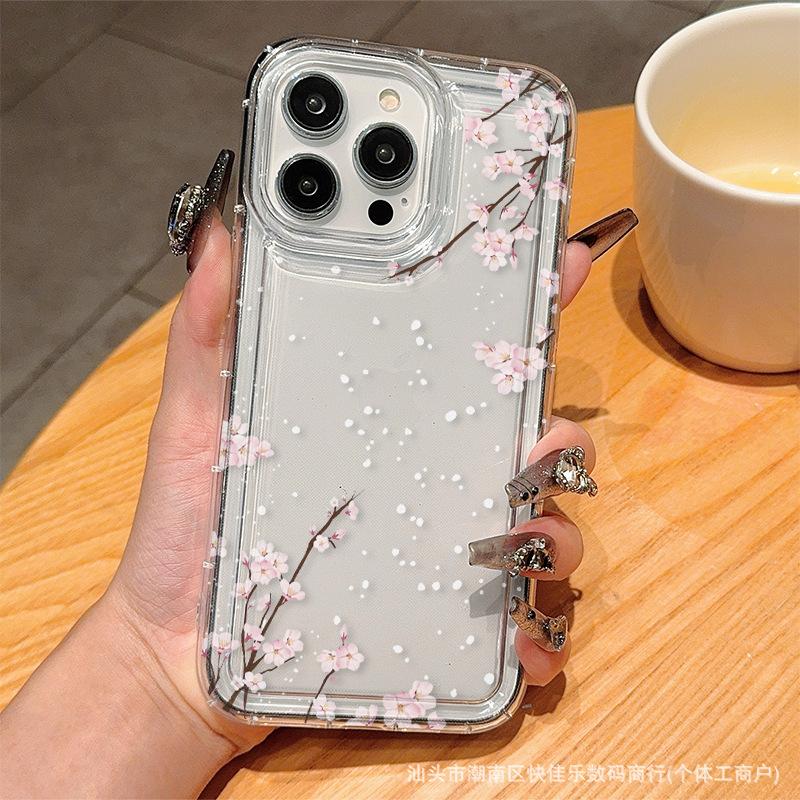Niche ins wind flower for iPhone16 Apple 11/12/13/14/15Promax mobile phone case 17Air
