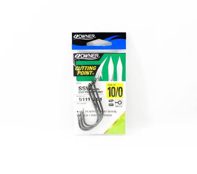 Owner SSW Cutting Point Hook Size 10/0 Black (8325)