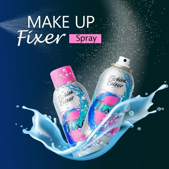 Fashion Colour Makeup Fixer Spray After Makeup | Long Lasting Professional Makeup Fixer Spray For Face Makeup | Matte Finish, Oil Free & Lightweight