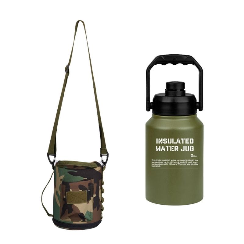 

Shockproofed Insulated Water Container Ice Storage Outdoor Coolers Bottles for Extended Adventure Trip армія зелений колір