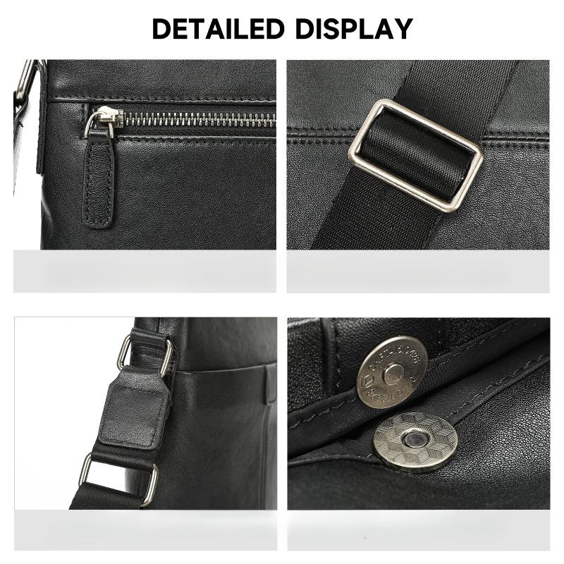 Fashionable and Simple Single-shoulder Bag Genuine Leather Casual Vertical Trendy Crossbody Bag Business Light Small Crossbody Bag