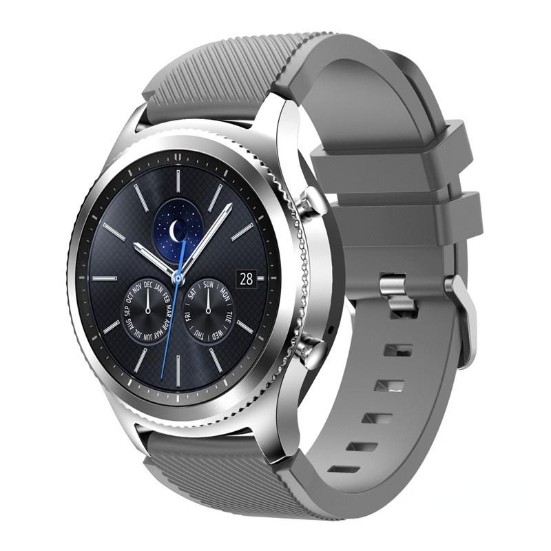Classic 22mm Silicone Strap For Samsung Galaxy Watch 3 45mm/Huawei Watch 3/GT2 Soft Sport Bracelet Wristband For Amazfit GTR 47mm Correa