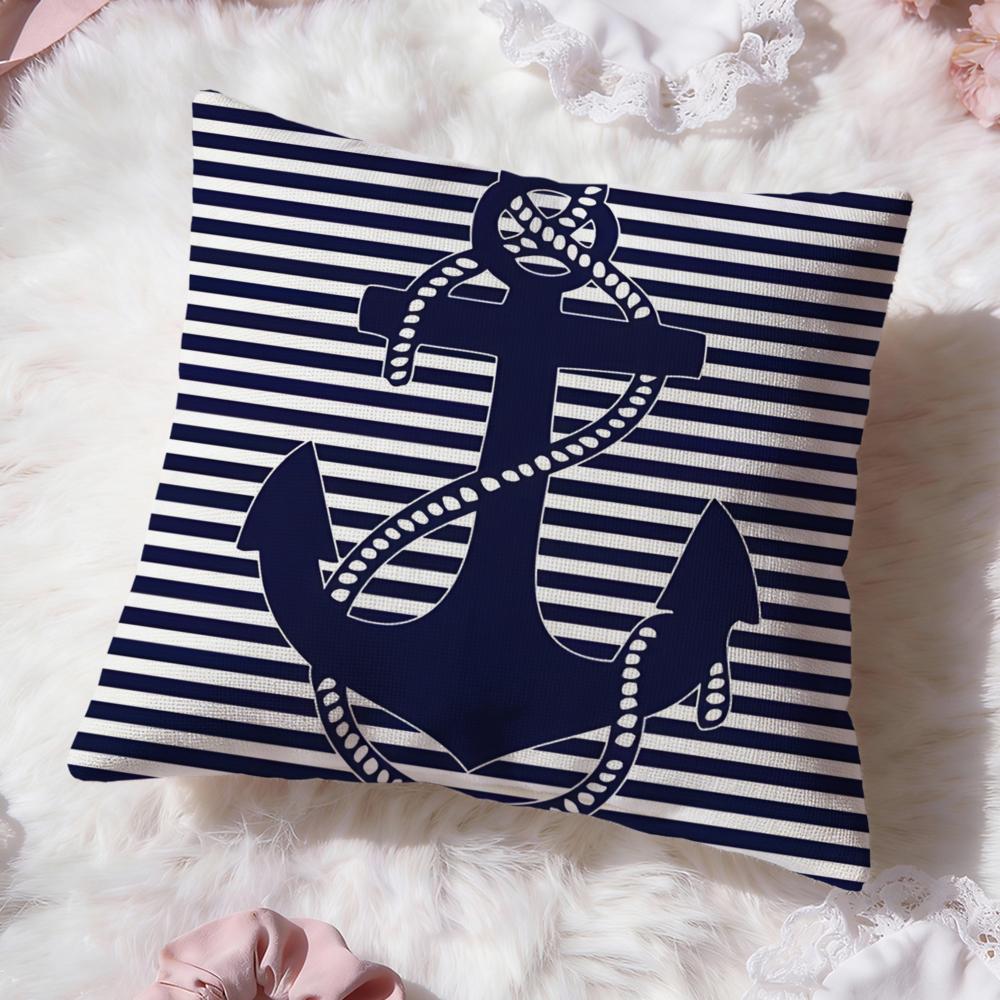 O-ocean Sailor Cushion Cover Premium Comfort Reversible Pillow Cove -Two In One Design for Any Room & Car Interior