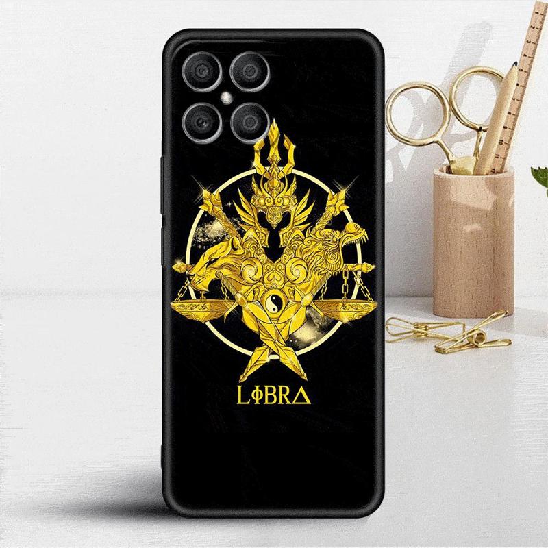 Anime Saint Seiya Logo Case For Honor X8 X8a 90 X9a 8X 70 50 20 Magic5 Pro 9X P60 P50 Black Soft Phone Funda