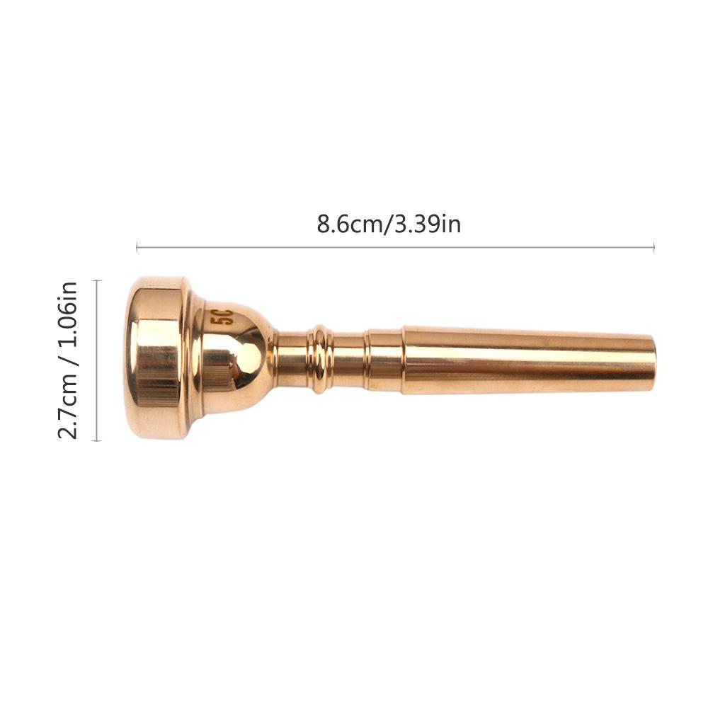 Buy Trumpet Mouthpiece Musical Instrument Accessories Gold Plated 7c at