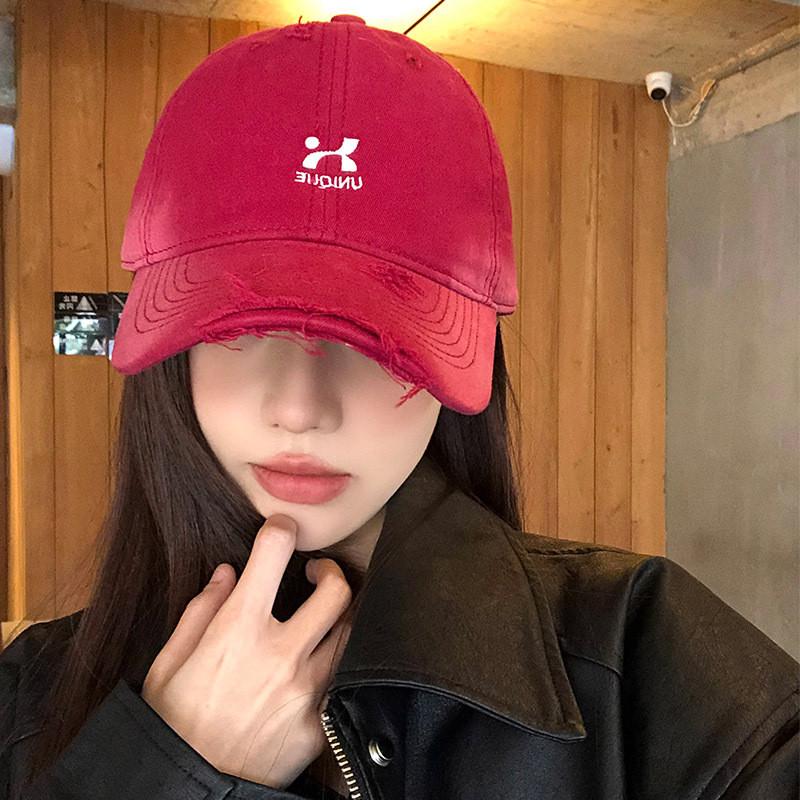 Baseball Red Beautiful Hat For Women Perfect For Spring And Summer Wear Casual