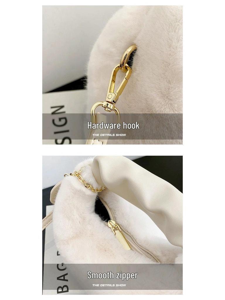 2026 New Winter Plush Furry Handbag: Cute, Handheld, Underarm Small Bag