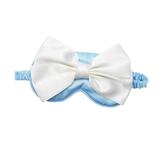 

Bow Sleep Mask Elastic with Women Faux Strap Breathable Silk Blockout Eye світло-синій колір