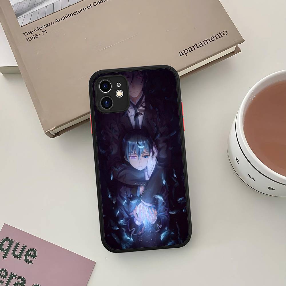 Anime Black Butler Phone Case For iPhone 16e 16 15 14 13 12 11 Pro Max X XS Max Plus Matte Clear