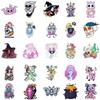 50 Girl Skull Series Pp Waterproof Decorative Stickers Personalized Purple Hair Witch Stickers Chang