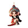 Chinese Opera Figurine Ornament Traditional Chinese Opera Girls Doll Hanging Decor 2D Acrylic Christmas Tree Ornament for Xmas Home Tree Decor