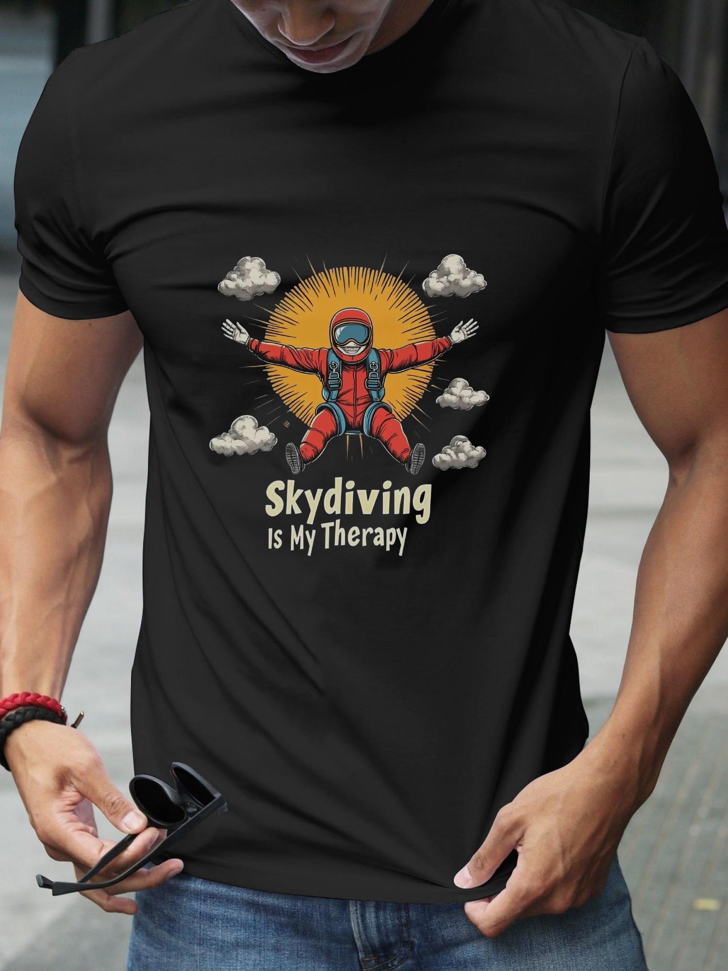 1pc skydiving therapy graphic T-shirt S