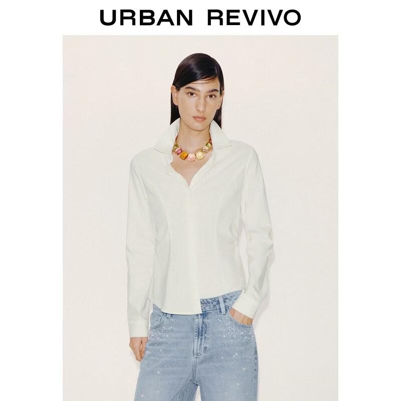 UR Women's Pleated Waist Lapel Shirt