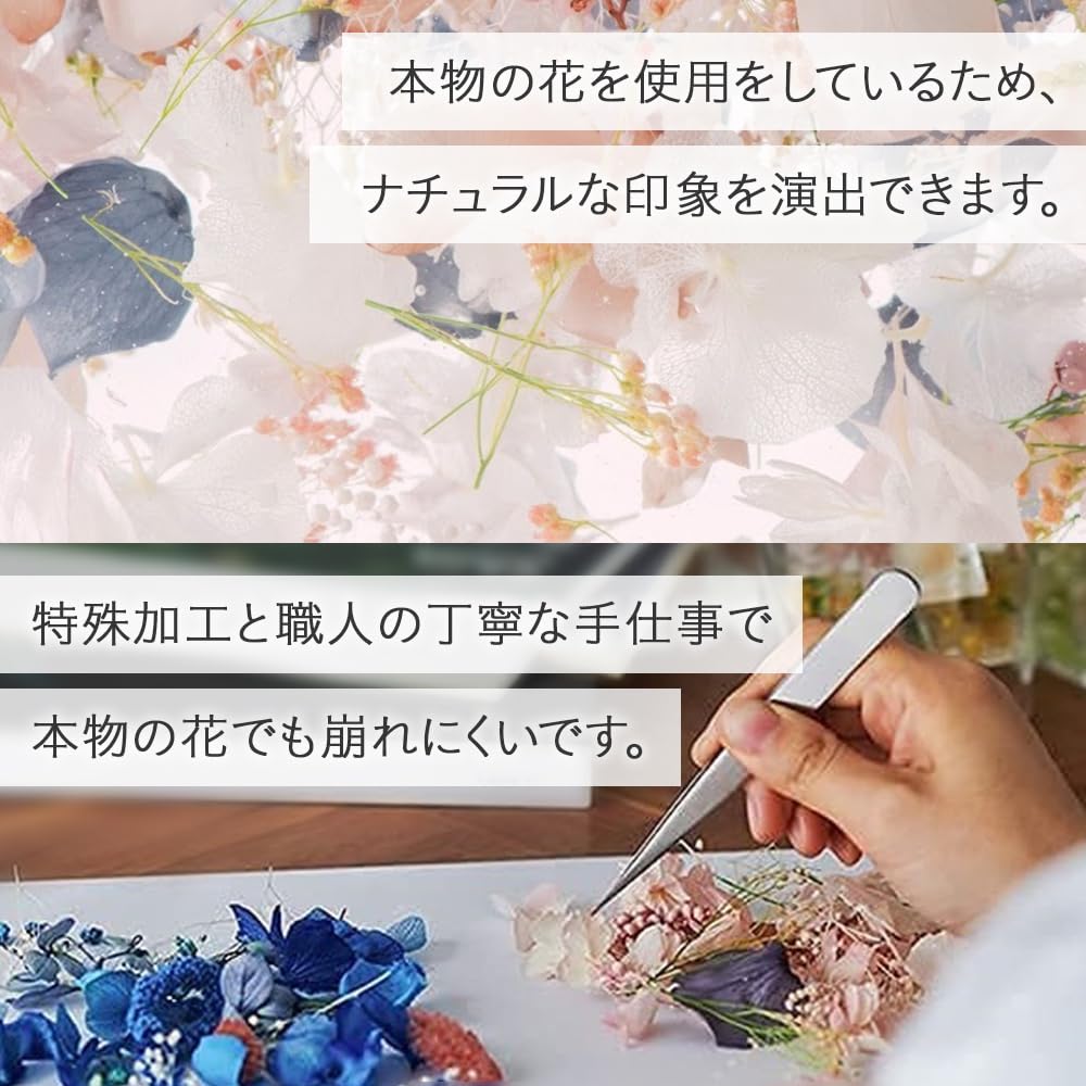 Hikka DECO Dried Flower Hair Ornament Dried Flower Hair Accessory Hairpin Wedding Ceremony Photo Shoot Festival Fireworks Festival Summer Festival