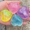 Love Heart Maltose Aurora Fidget Squishes Slow Rising Stress Relief Ball Aurora Glitter Squishy Toy Anti Stress Sensory Toy