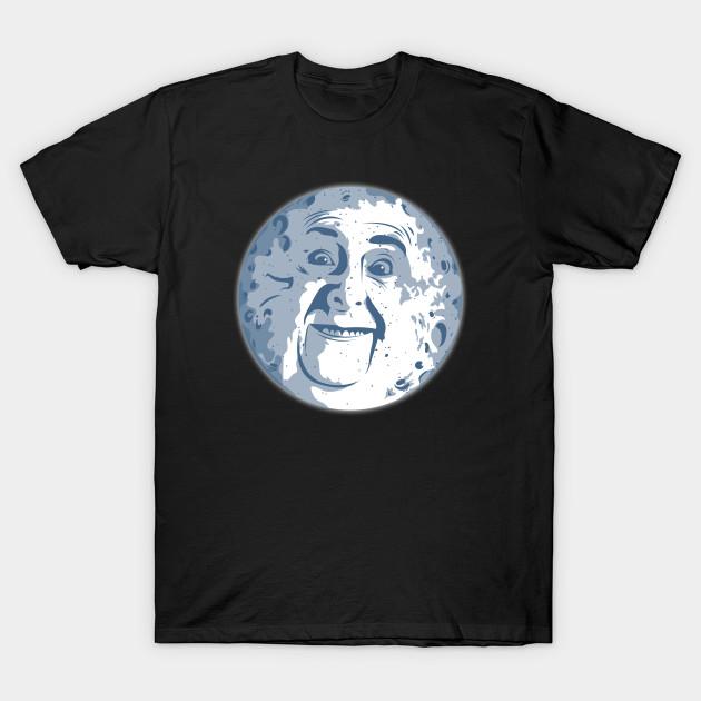 Men Black Print T-shirt Nigel Channing Figment Moon No-Cut Transfer Paper Print Cotton Tshirt S чёрный