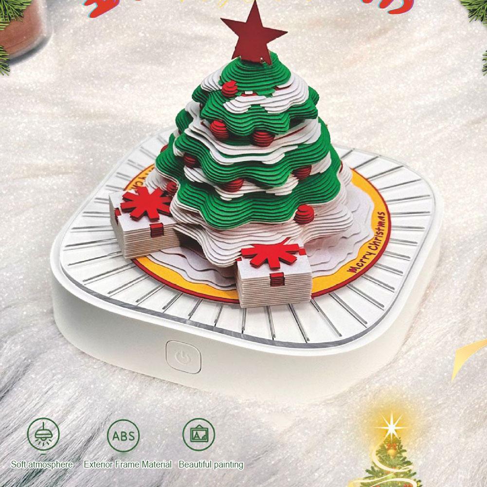 2025 Multi-functional 3d Christmas Tree House Calendar 3D Panoramic Calendar Christmas Tree Desk Calendar Note Paper