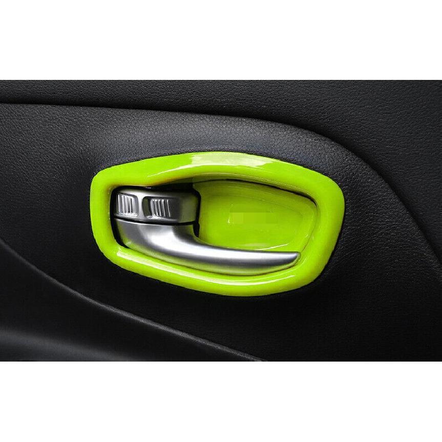 For Jeep Renegade 15-2023 Light Green Inner Door Handle Bowl Frame Trim 4pcs