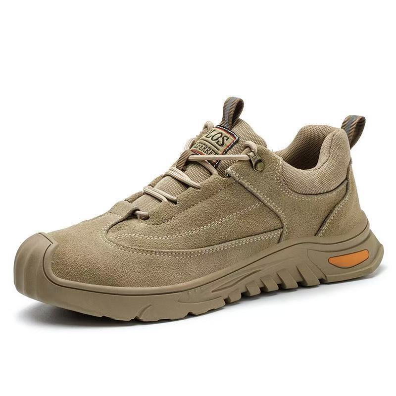 Oulylan Men's Labor Insurance Shoes Are Breathable in All Seasons Anti-smashing Anti-piercing Ladle Wear-resistant Safety Shoes